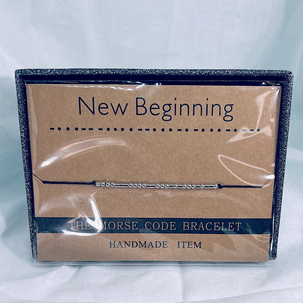Morse Code Minimalist Zen Earth Buddha Spirit Gift Bracelet Gift Box